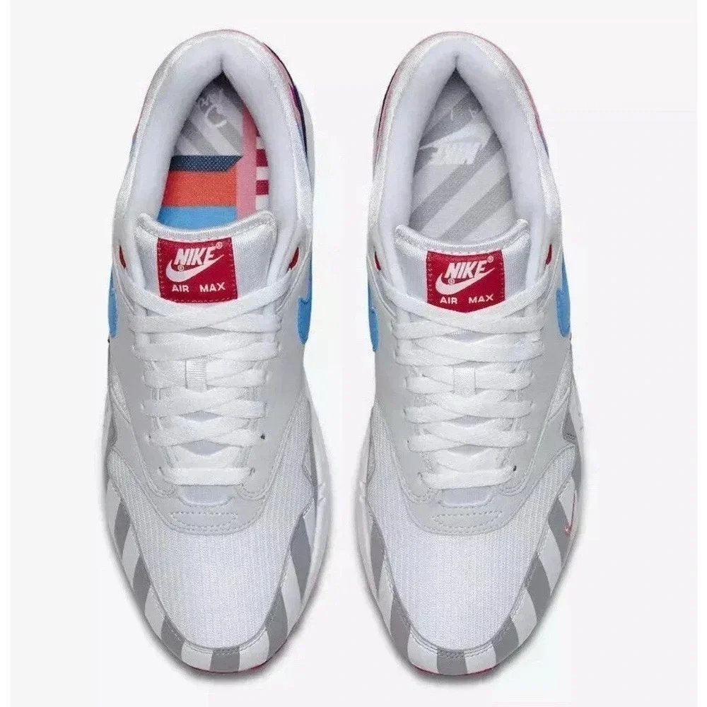 Nike Air Max 1 Parra Mens 9.5 White Multicolor Streetwear Shoes